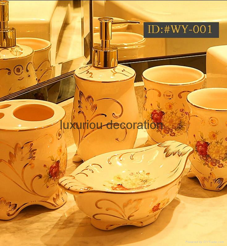 L-D high-end luxurious ceramic bathroom accessories（Housewarming gift） 2