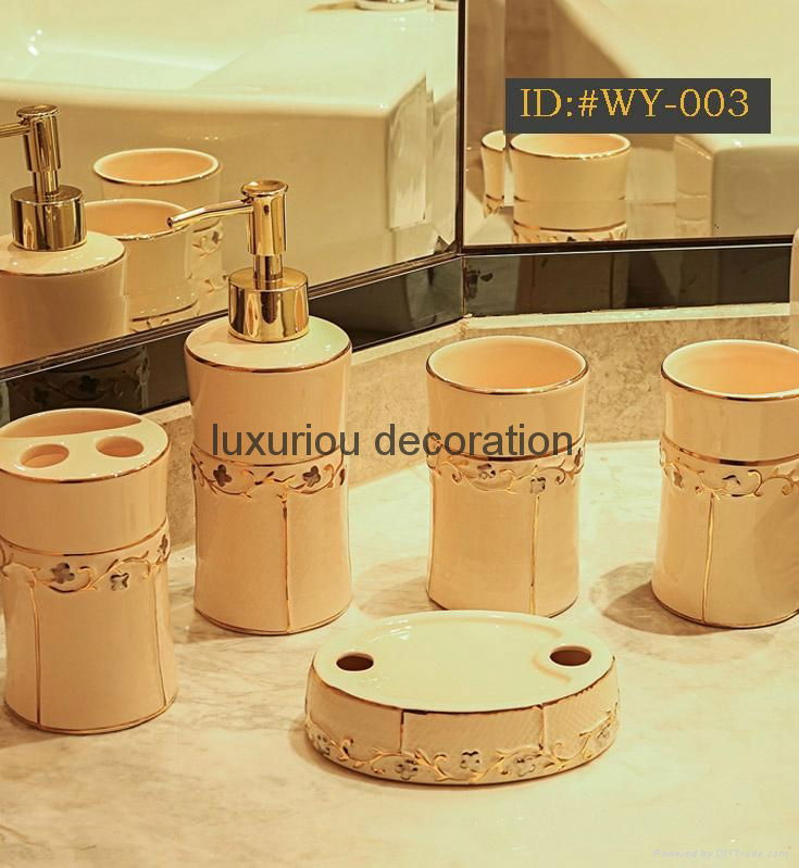 L-D high-end luxurious ceramic bathroom accessories（Housewarming gift） 3
