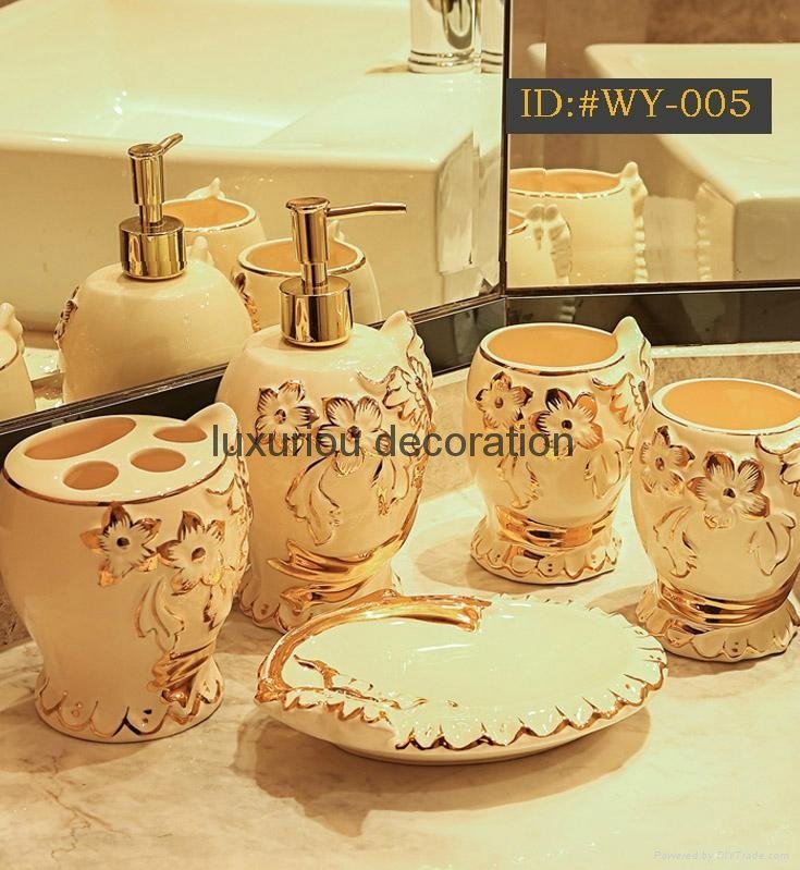 L-D high-end luxurious ceramic bathroom accessories（Housewarming gift） 4