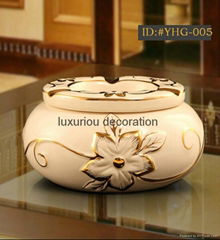 European style luxurious ceramic ashtray