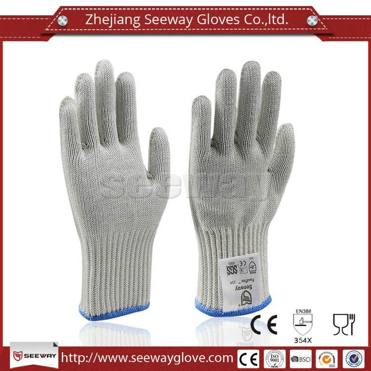 SeeWay F514 Stainless Steel Cut Resistant Hdpe Food Grade Gloves Kitchen Gloves