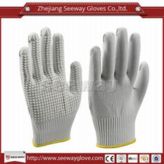 SeeWay P01 Nylon Thickened Gloves with PVC Dotted for Hand Protect