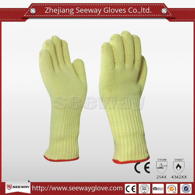 SeeWay M500 Para Aramid Long Wrist Protect BBQ Gloves with Five Fingers