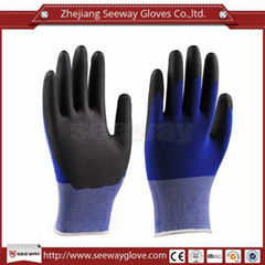 SeeWay 811 18 gauge Cleanroom PU coated Gloves ESD Antistatic 