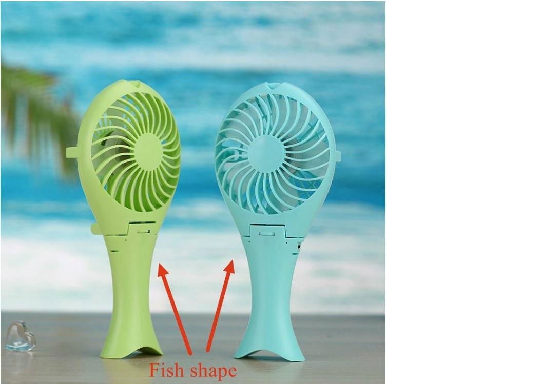 Factory price foldable mermaid built- in battery usb mini fan for gift promotion