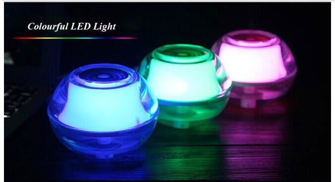 Creative design crystal Portable Misting DC USB Mini Humidifier with mood light