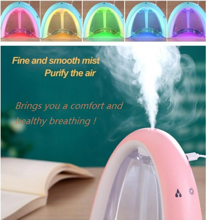 Cute design ultrasonic mini USB message Board LED night Light Air Humidifier 2