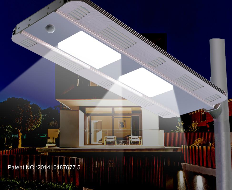 All in one integrated solar led street light 1200 lumens 3