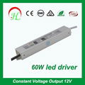 60W IP67 waterproof slim type LED driver power supply 1