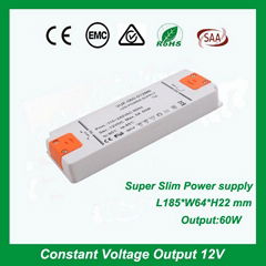 60W IP20 none-waterproof slim type LED driver power supply