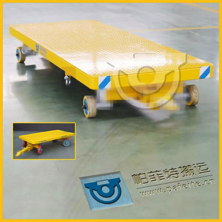 Non-powered heavy duty  flat vehicle transfer car draged by automatic vehicle 5