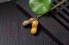 New Arrival NEFFLY Lucky Yellow Beeswax Peanut Pendant Necklace 8mm S925 K Gold  2