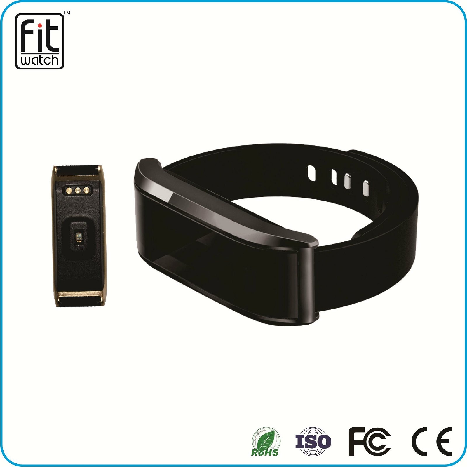 Heart rate 0.91 inch OLED screen bluetooth 4.0 wearable technology smart rubber  2