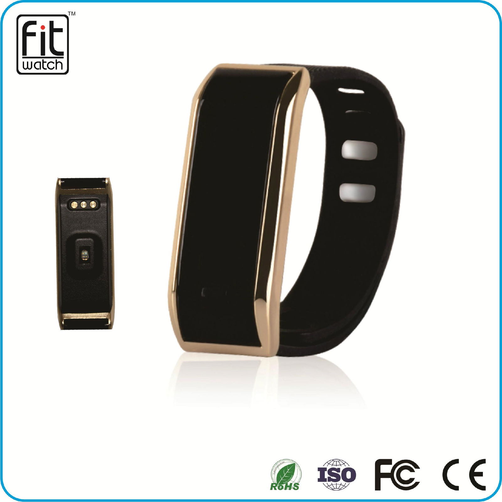 Heart rate 0.91 inch OLED screen bluetooth 4.0 wearable technology smart rubber  4