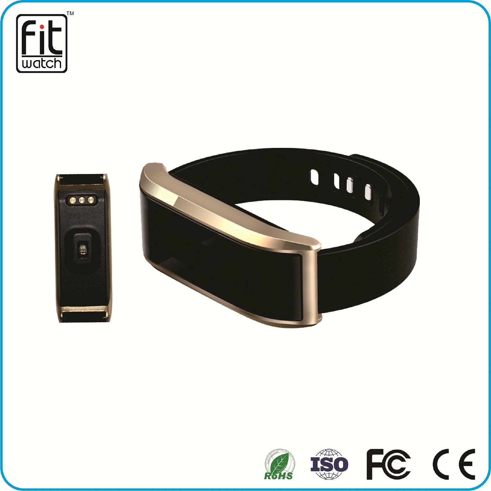 Heart rate 0.91 inch OLED screen bluetooth 4.0 wearable technology smart rubber  3