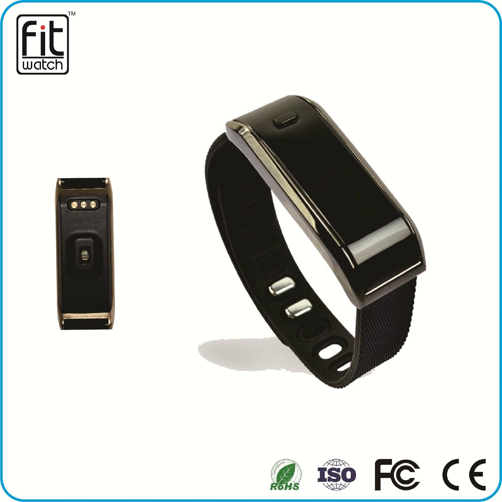 Heart rate 0.91 inch OLED screen bluetooth 4.0 wearable technology smart rubber 