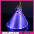 The light up glowing luminous LED optic fiber ball gown evening dress  2