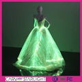 The light up glowing luminous LED optic fiber ball gown evening dress  3