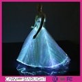 The light up glowing luminous LED optic fiber ball gown evening dress  5