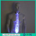 The luminous optic fiber light up illuminating RGB LED neck tie for man  1