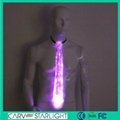 The luminous optic fiber light up illuminating RGB LED neck tie for man  2