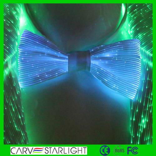 The luminous optic fiber light up emitting light delight bow tie for man