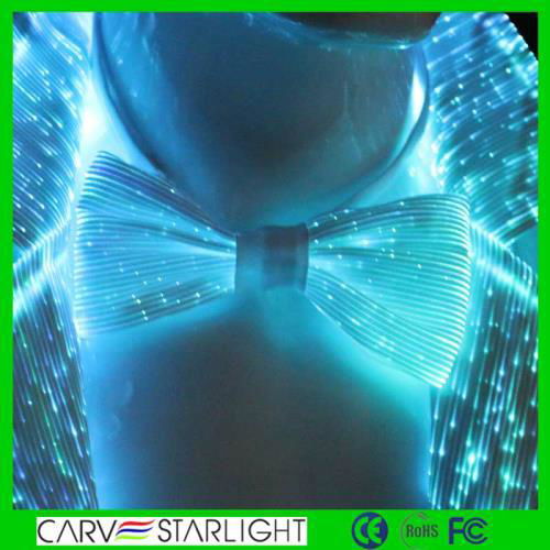 The luminous optic fiber light up emitting light delight bow tie for man 5