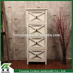 Retro shabby chic solid wooden storage cabinet