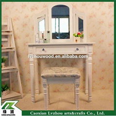 Cheap bedroom white wooden make up vanity table