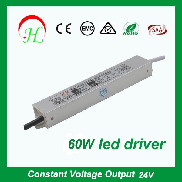 china manufacturer wholesale IP67 12V/24V 60w led power supply for strip light