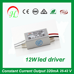 25-42V dc 320MA 12W LED driver AC/DC constant current power supply 