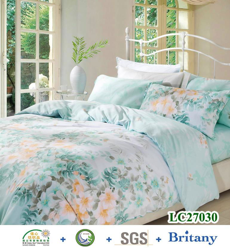300TC pure cotton comforters bedding sets duvet covers sheet sets 2