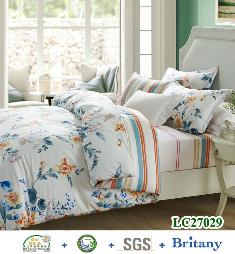 300TC pure cotton comforters bedding sets duvet covers sheet sets 4