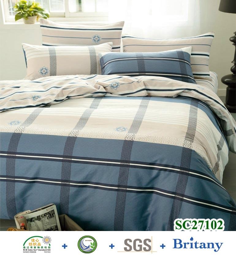 Sateen cotton quilt cover sheet sets duvet cover bedding sets 4