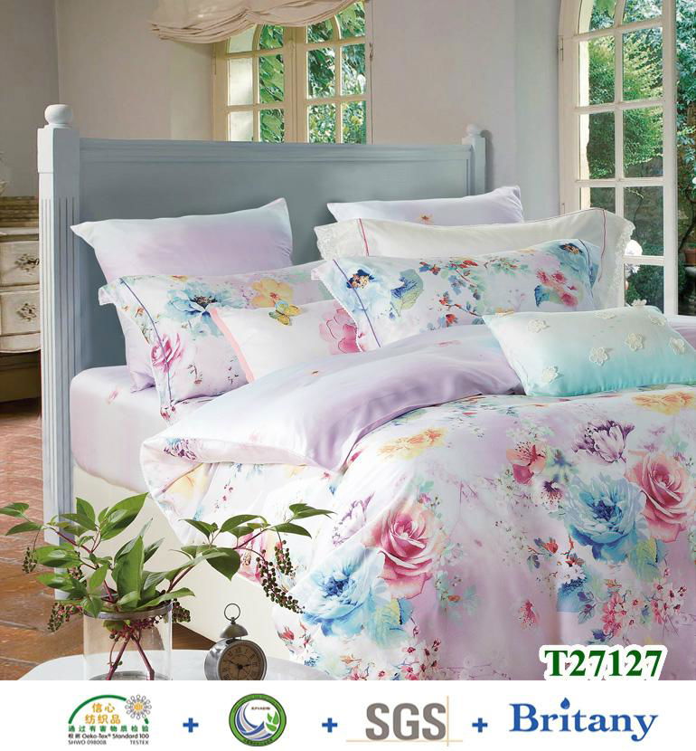 2016 new design tencel sheet sets duvet cover bedding sets quilt sets 2