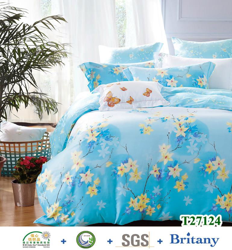 2016 new design tencel sheet sets duvet cover bedding sets quilt sets 3