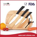 Wooden knife block wooden board with cooking knife set