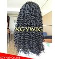 Stock 8"-24" cheap Indian Remy Human Hair Deep Curly glueless lace front wigs