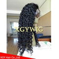 Stock 8"-24" cheap Indian Remy Human Hair Deep Curly glueless lace front wigs