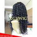 Stock 8"-24" cheap Indian Remy Human Hair Deep Curly glueless lace front wigs