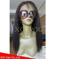 Stock 100% virgin Remy Human Hair African American Kinky Straight lace front wig