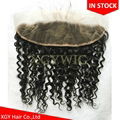 Stock 100% virgin unprocessed Human Hair 13"x4" free parting lace fontals 1