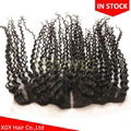 Stock 100% virgin unprocessed Human Hair 13"x4" free parting lace fontals