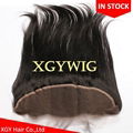 Stock 100% virgin unprocessed Human Hair 13"x4" free parting lace fontals