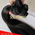 Stock cheap factory price 10"-30" 100% virgin remy human hair straight extension