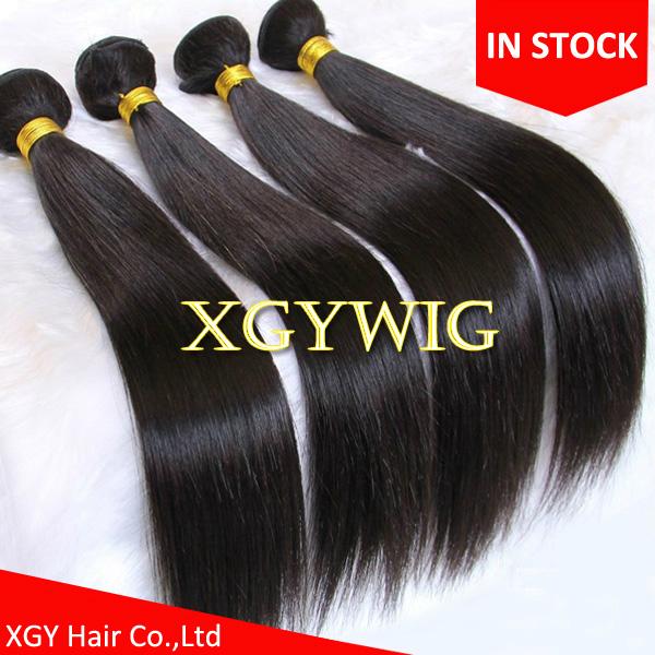 Stock cheap factory price 10"-30" 100% virgin remy human hair straight extension