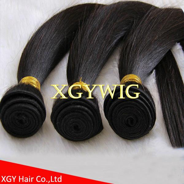 Stock cheap factory price 10"-30" 100% virgin remy human hair straight extension 2