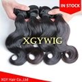 Stock cheap wholesale 100% virgin Remy human hair body wave extension weaving 2