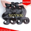 Stock cheap wholesale 100% virgin Remy human hair body wave extension weaving