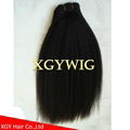 Cheap factory wholesale 100% virgin Human Hair Kinky Straight extensions  1